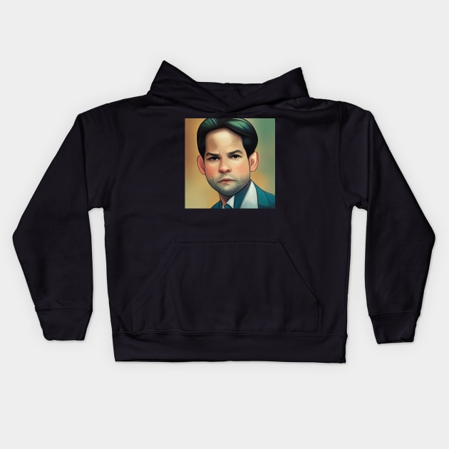 Marco Rubio | Comics Style Kids Hoodie by ComicsFactory